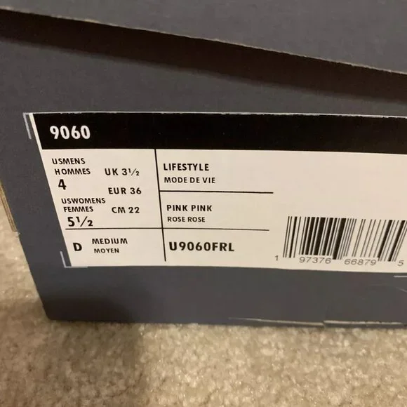 New Balance 9060 Rose Pink Running Shoes - Picture 5 of 5